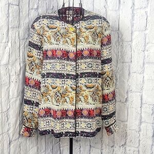 BORA‎ BORA Multicolored Floral Button Up Lightweight Shirt Medium